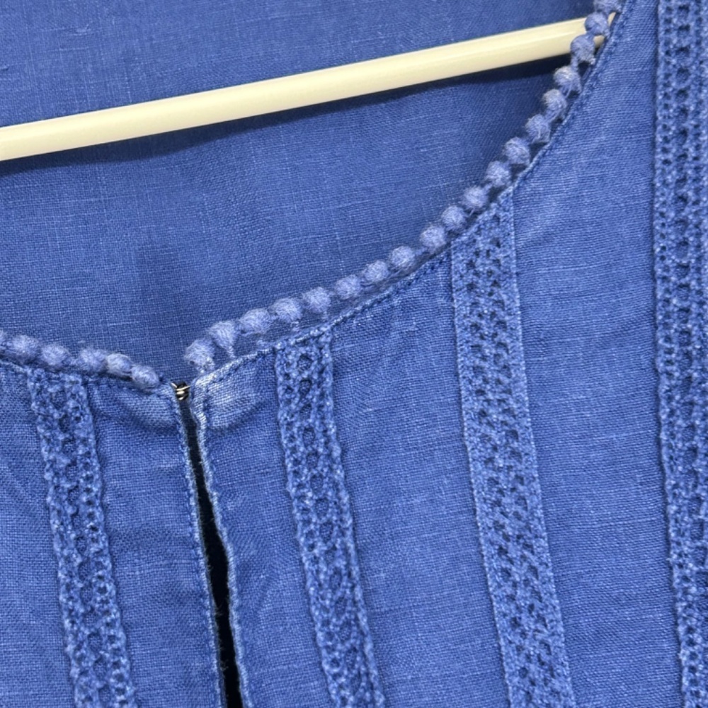 Boden  Shift Dress  * Jessica *  Lapis Blue * Size US 16L *  Chambray Linen Look